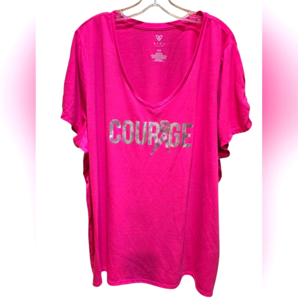 Livi Breast Cancer Awareness Tee 26/28 EUC